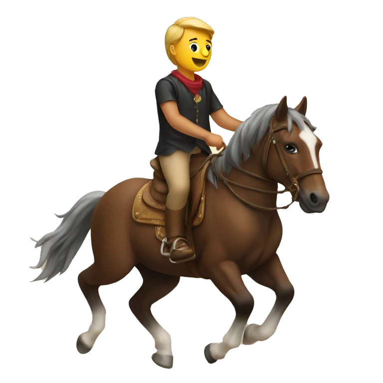 A human riding a horse emoji