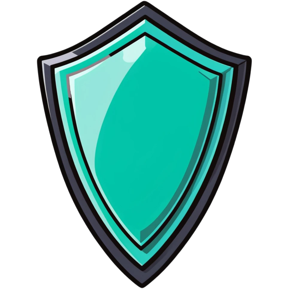 Luxury VIP badge shaped like a shield with a large diamond gem in the center emoji