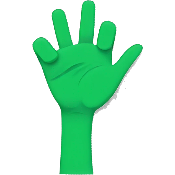 raised arms colored green emoji