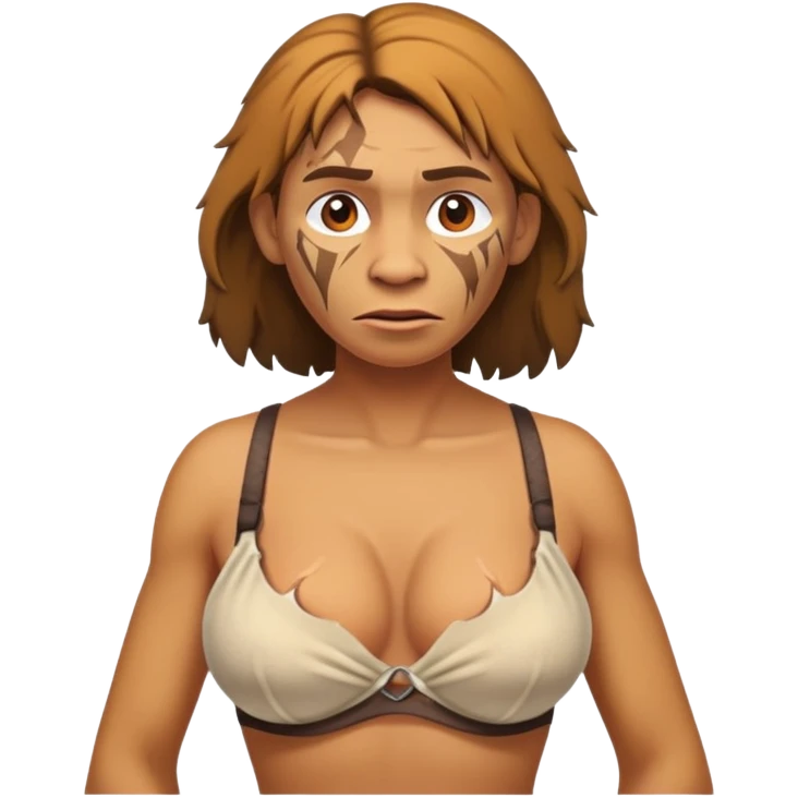 neanderthal cloth bra emoji