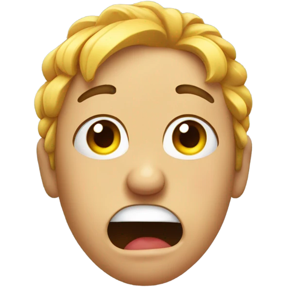 An upset face showing hands with long nails emoji