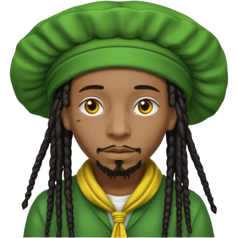 Jamaican dreads with a Jamaican bonnet no person just the hair emoji