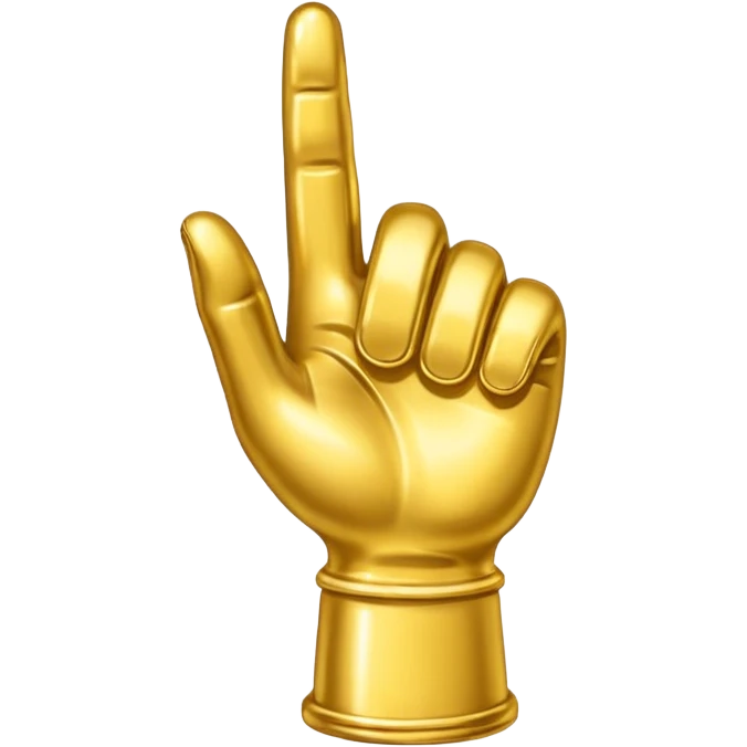 Eine goldene Hand, die den Daumen nach oben streckt emoji