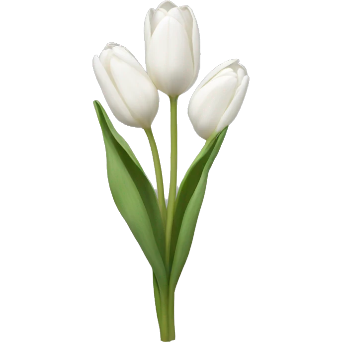White tulips  emoji