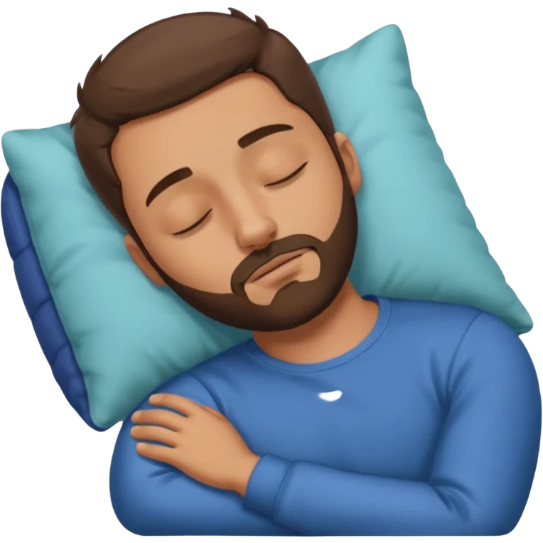 Guy with very short beard Taking short nap icon emoji