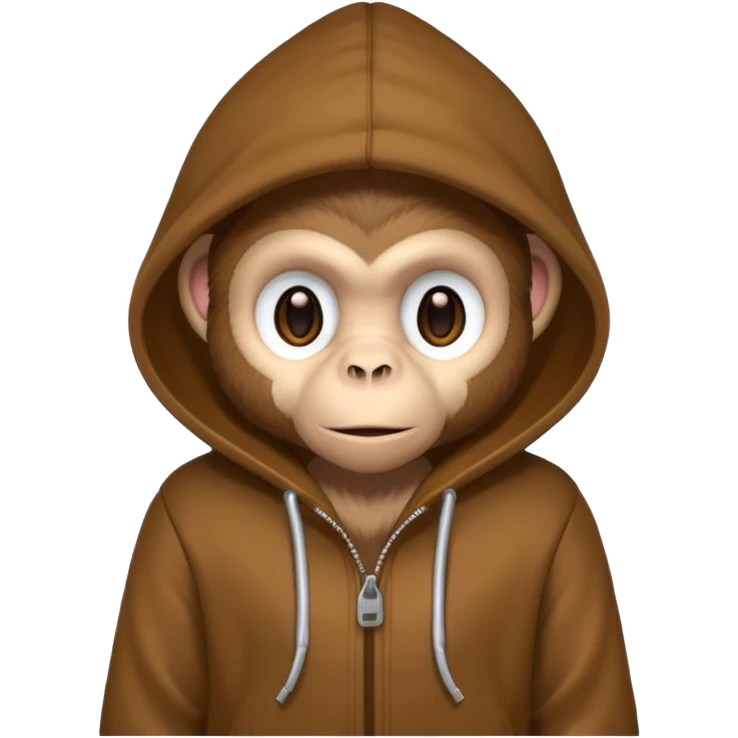 Monkey wearing hoodie emoji