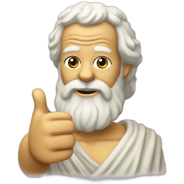 Socrates thumbs up emoji