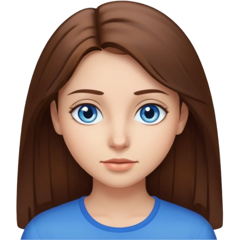 young woman with straight hair emoji