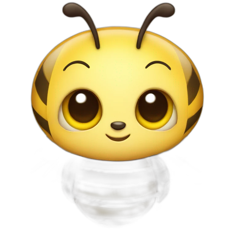 a cute bee emoji