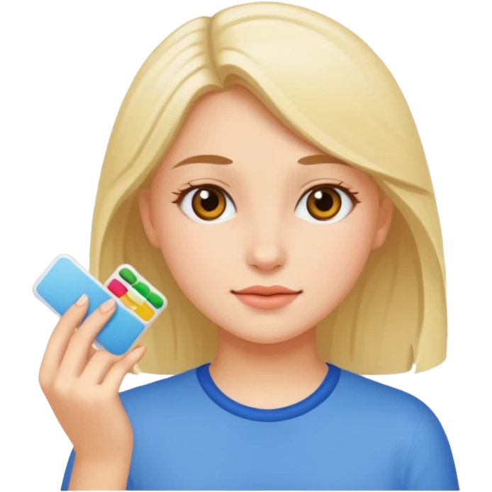 Uma menina fazendo skiker  emoji