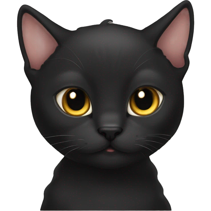 black tabi cat curled ears british emoji