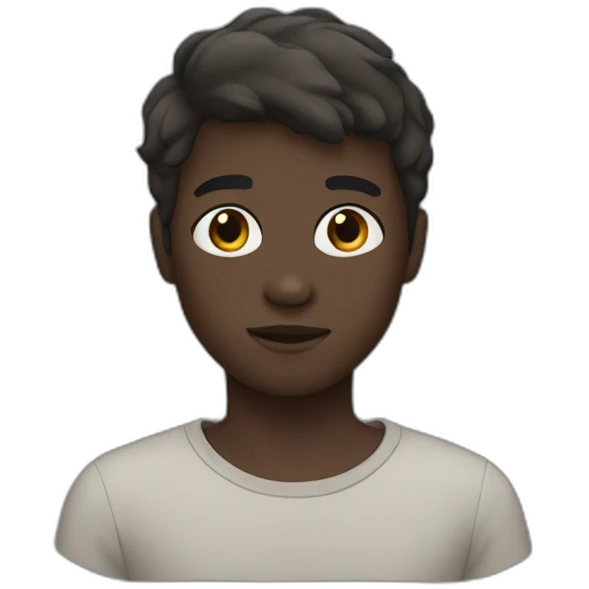  Boys with dark skin and short hair emoji