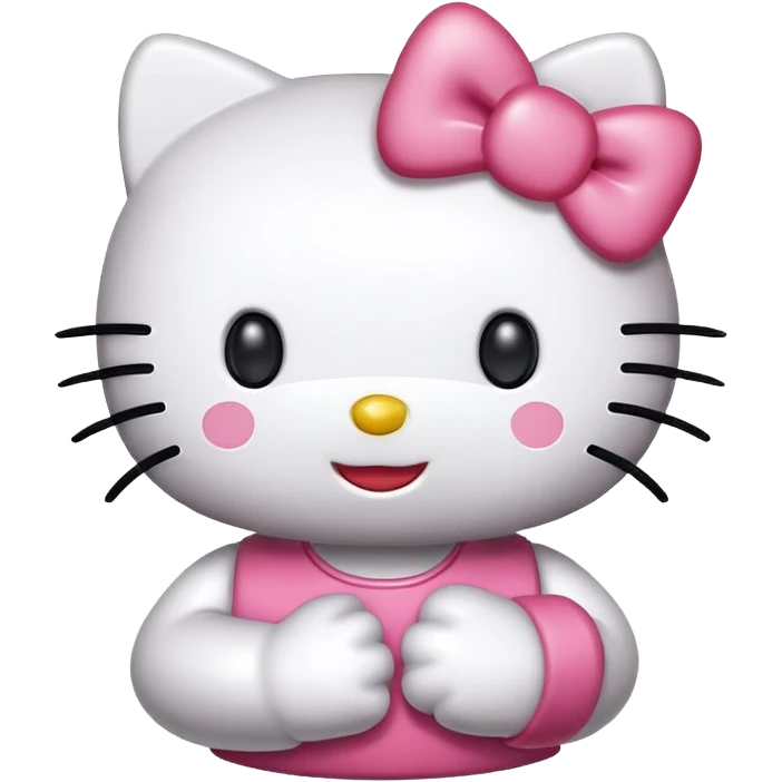Hello kitty with fun emoji