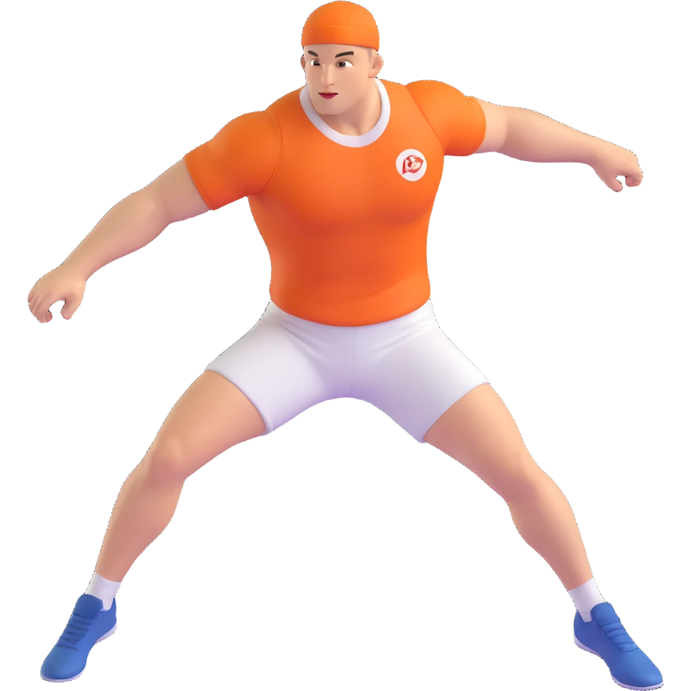 discus throw athlete, dynamic pose, sports uniform, energetic emoji