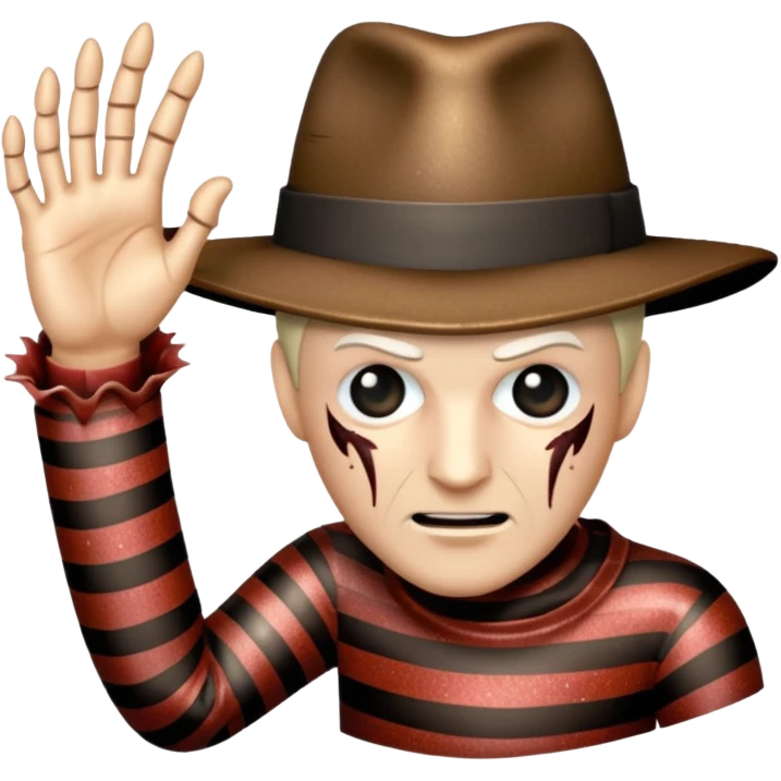 glitter claw freddy krueger emoji