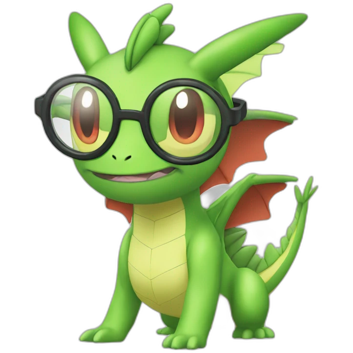 pokemon flygon with glasses emoji
