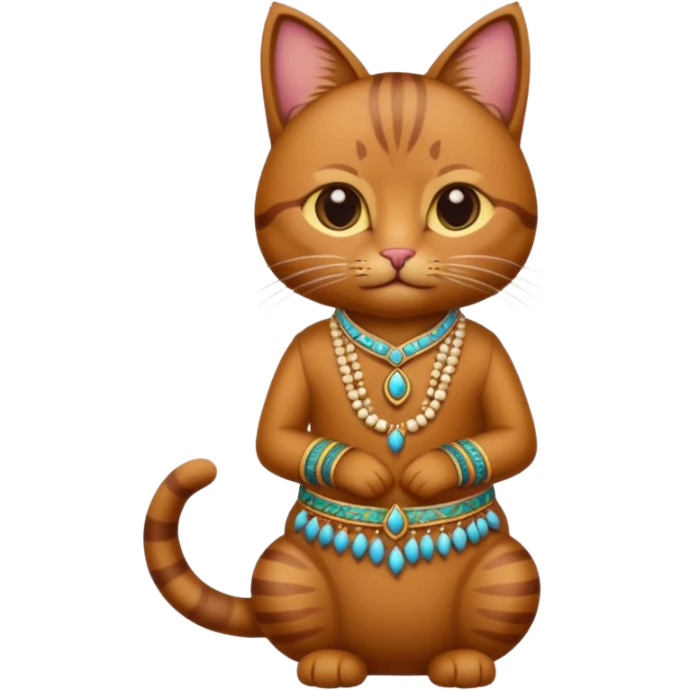 brown cat wearing indian clothes emoji
