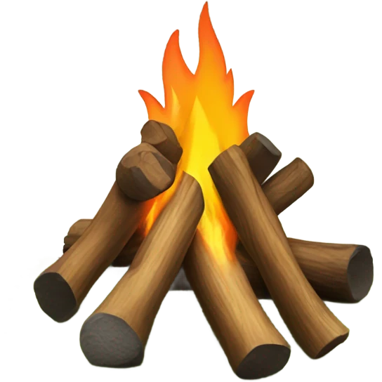 Campfire in the garden emoji