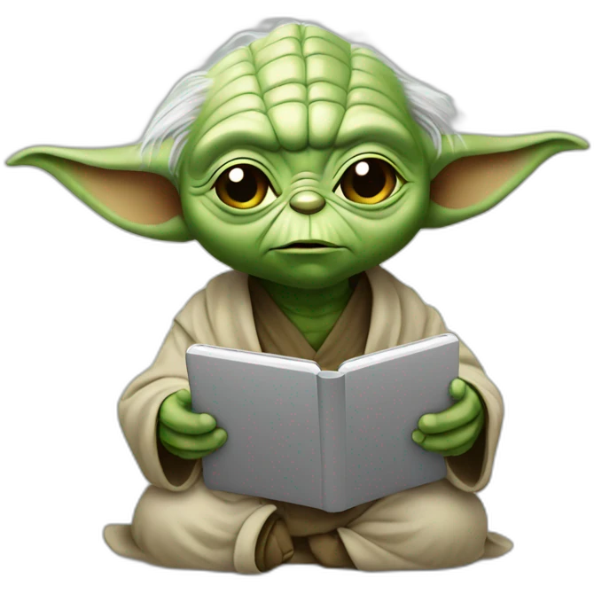 Yoda texting on iphone emoji