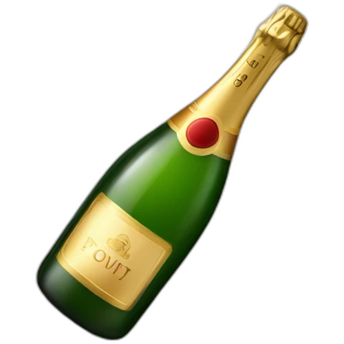 champagne bottle with popping cork emoji