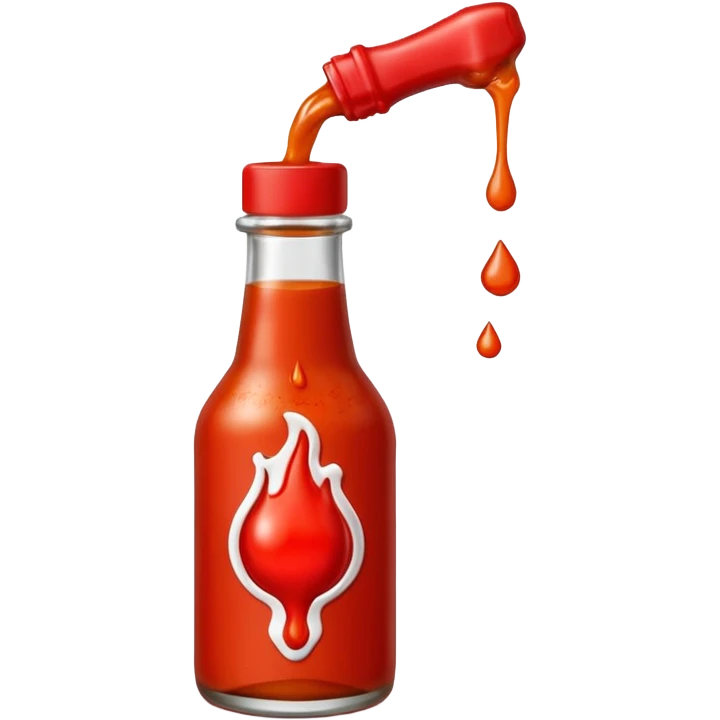 hot sauce bottle dripping emoji