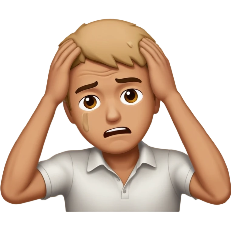 Man hitting head on wall emoji