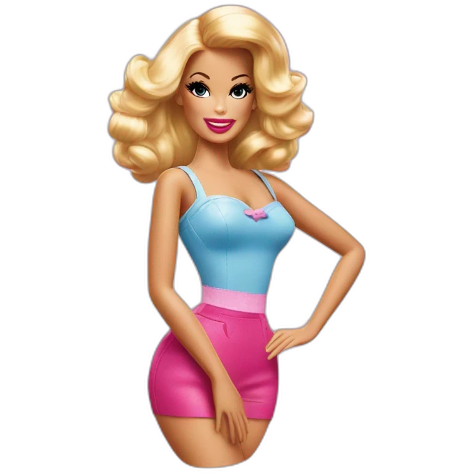 Barbie in this style : Pin-Up emoji