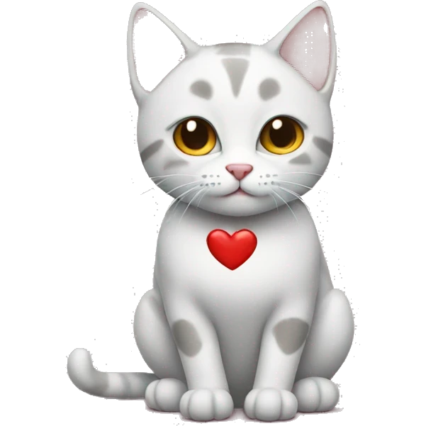 Cat with a heart emoji