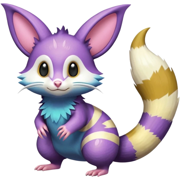 Shiny Furret-Noibat-Trico-Hybrid (Full body) emoji