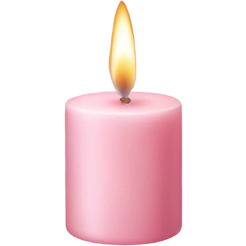 Light pink candle emoji