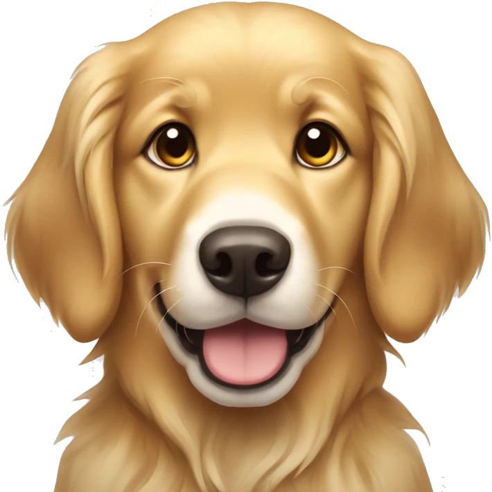 Cute dog golden retriever  emoji