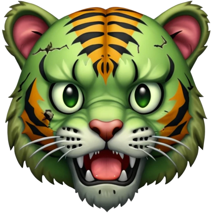 Zombie tiger emoji
