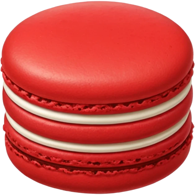 one red macaroon emoji