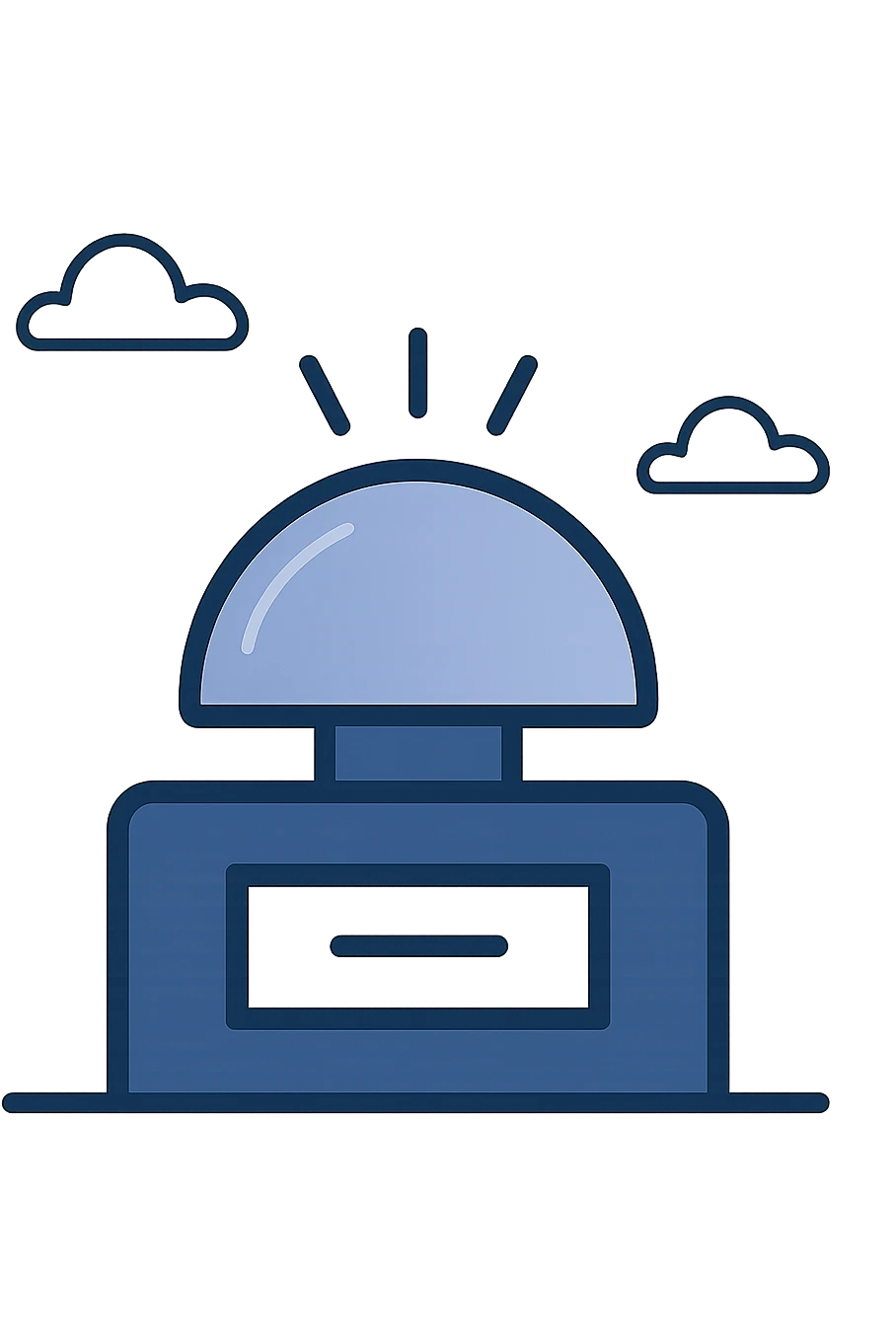 minimalistic flat design buzzer emoji