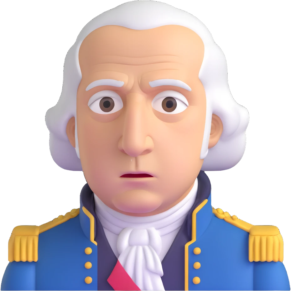 disgusted and scared George Washington emoji
