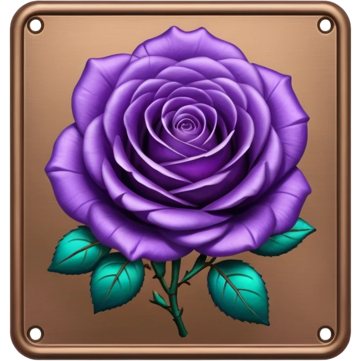 Purple shadow rose plaque emoji