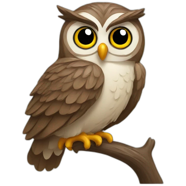 Owl-logo-studying emoji