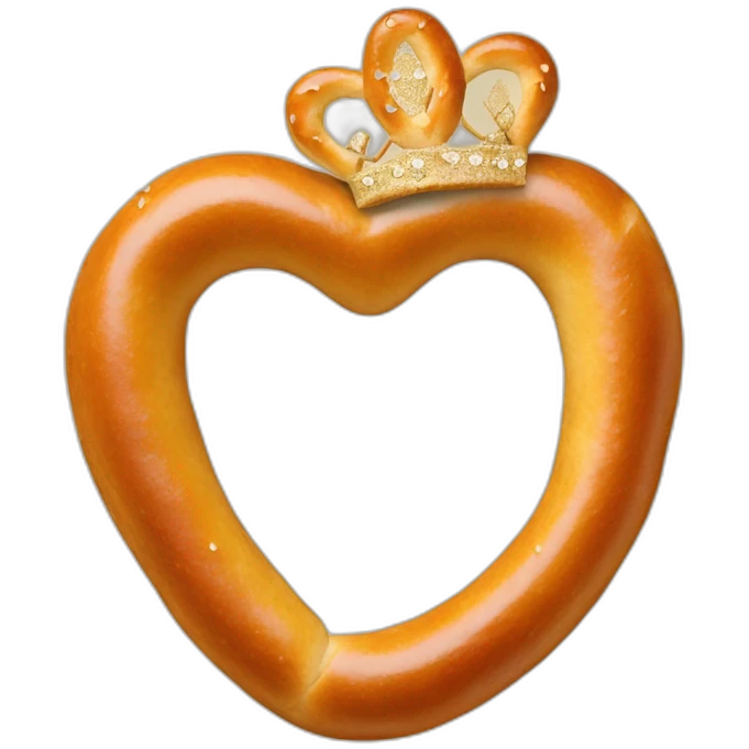 Pretzel in shape of a crown emoji