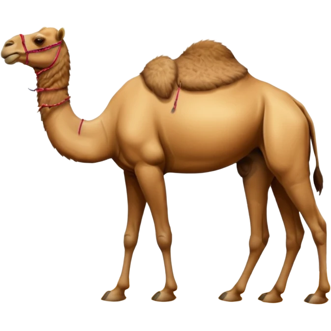 High resolution camels without fur emoji