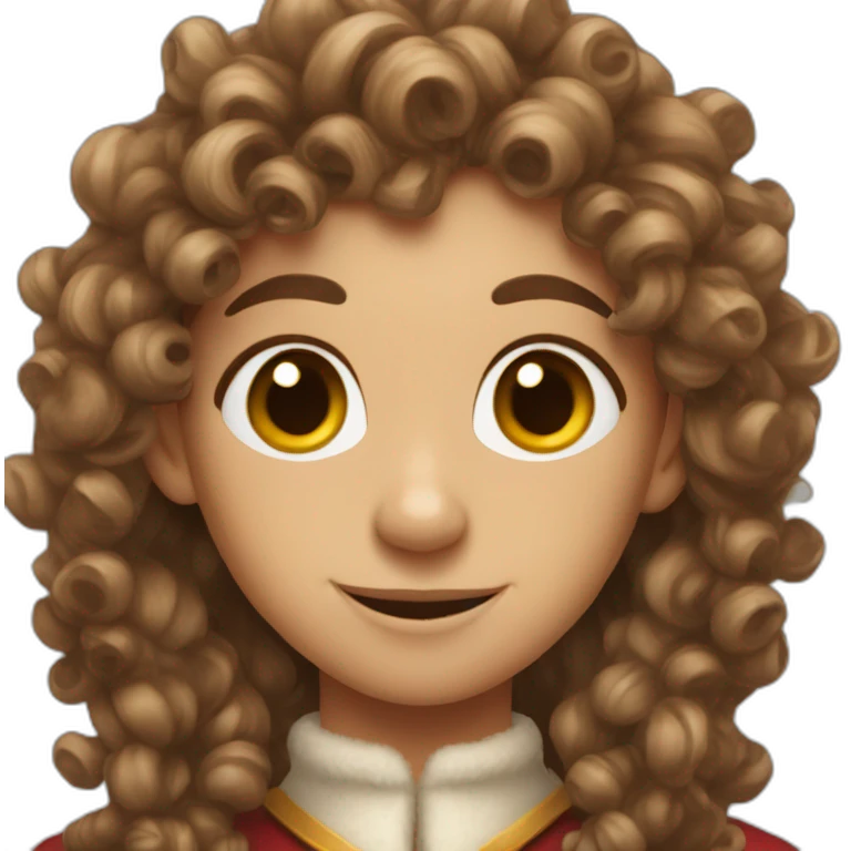 Elf with curly brown hair emoji