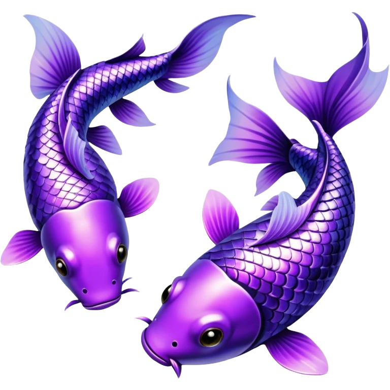 Two purple koi fish  emoji