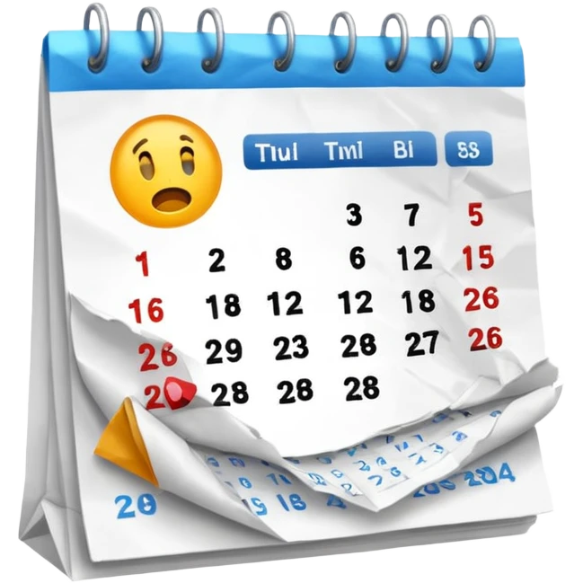 calendar cancelled emoji