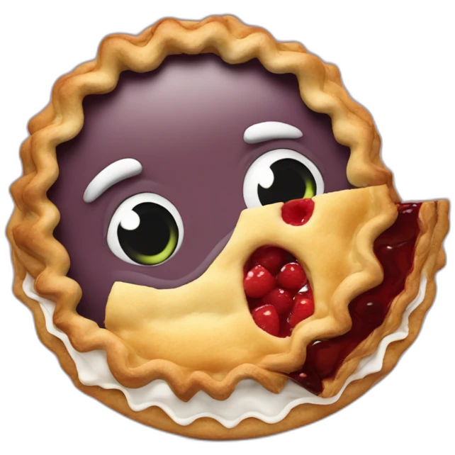 Samara-snifing a pie emoji