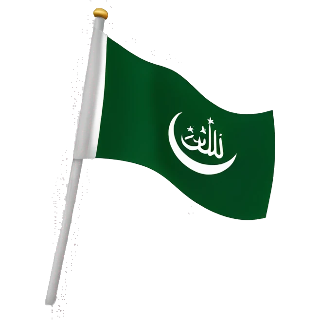 Islamic flag,use use black background and"a ilaha illallah muhammadur rasulullah" in arabic this is in the middle of the flag emoji