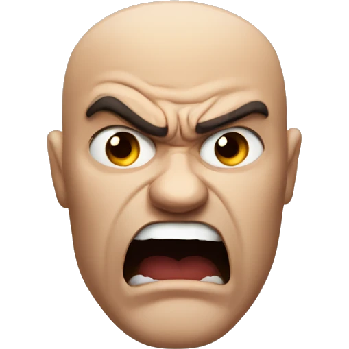 Super angry with vein at forehead  emoji