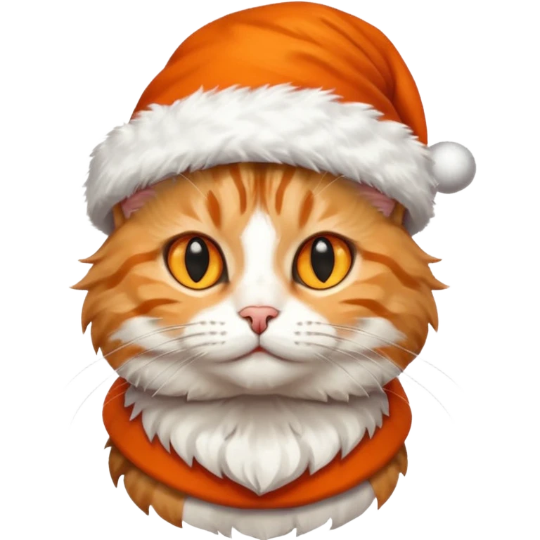 Un gato con gorro navideño emoji