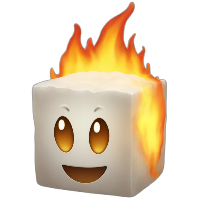 salt cube burning emoji