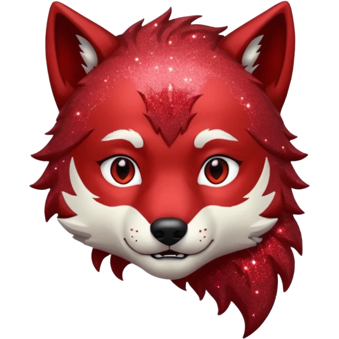glitter red wolf boy apex predator emoji