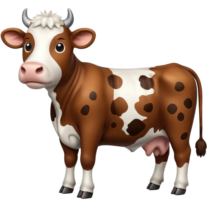 3d style cow emoji