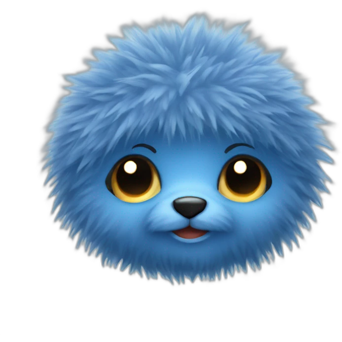 blue cosy hairy little creature emoji